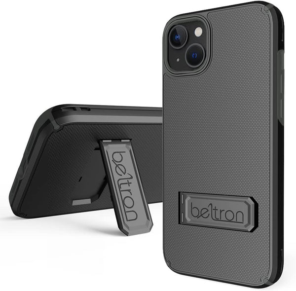 BELTRON Case Holster Combo for iPhone 14, iPhone 13, Slim Protective Full Body Grip Case & Swivel Belt Clip 3 in 1 Combo with Kickstand / Card Holder for iPhone 14 & iPhone 13 (NOT for Pro)