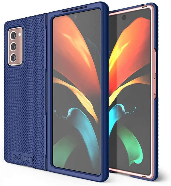 BELTRON Case with Clip for Galaxy Z Fold2 5G, Snap-On Protective Cover with Rotating Belt Holster Combo and Built in Kickstand for Samsung Galaxy Z Fold2 Phone (SM-F916)