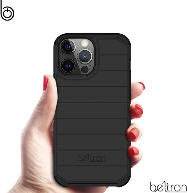 BELTRON Case with Belt Clip for iPhone 13 Pro, Slim Protective Hybrid Case with Rotating Belt Clip Holster for iPhone 13 Pro 6.1 Inch (Gunmetal Grey)