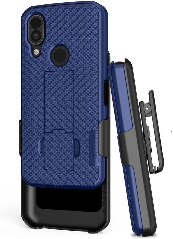BELTRON Case with Clip for CAT S62 T-Mobile, CAT S62 Pro Unlocked, Heavy Duty Case with Swivel Belt Clip Holster Combo for CAT S62 - Features: Secure Fit & Built-in Kickstand - Black