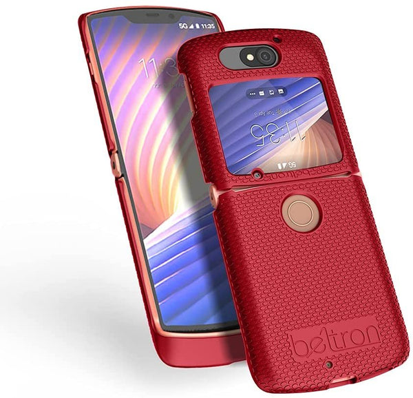 BELTRON Case for Motorola RAZR 5G Flip (AT&T / T-Mobile), Snap-On Protective Hard Shell Cover for RAZR 5G Flip Phone (2020) XT2071 (Red)