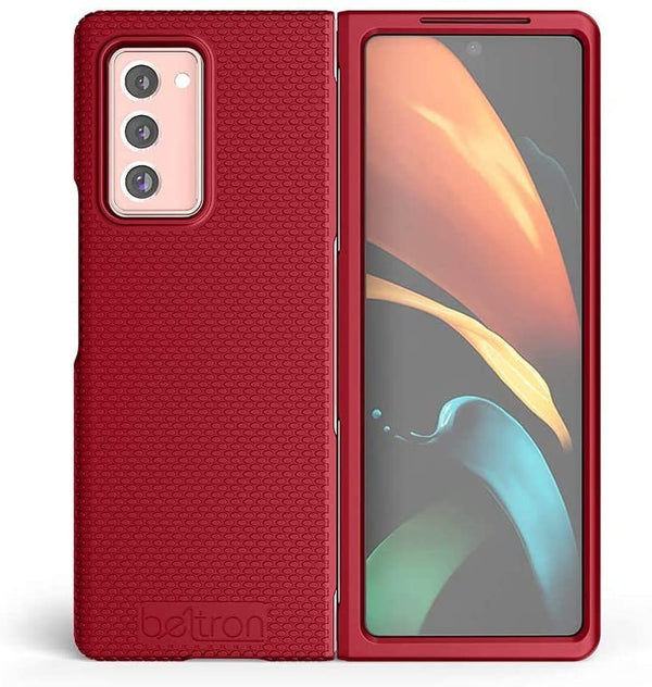 BELTRON Case with Clip for Galaxy Z Fold2 5G, Snap-On Protective Cover with Rotating Belt Holster Combo and Built in Kickstand for Samsung Galaxy Z Fold2 Phone (SM-F916)