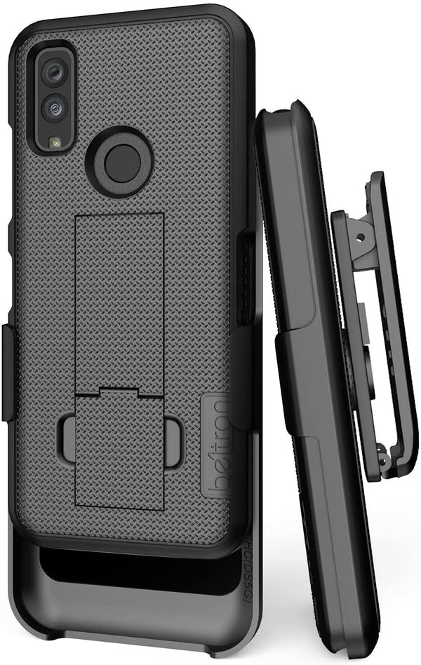 BELTRON DuraSport 5G UW Case with Clip, Slim Case with Swivel Belt Clip for Kyocera DuraSport 5G C6930 (Verizon) Features: Secure Fit & Built-in Kickstand (Black)