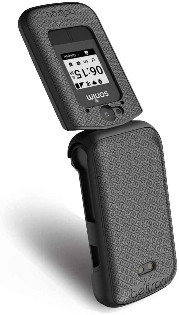 Case with Belt Clip for Sonim XP3 Plus XP3900 (T-Mobile / Verizon) Protective Snap On Cover with Rotating Belt Clip Holster Combo (Industrial Strength)
