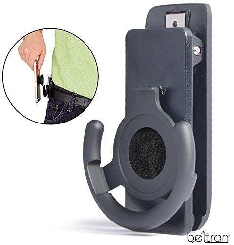 BELTRON Belt Clip Compatible with All PopSockets Grip, Secure Fit Belt Clip Holder for Your PopSocket with Built-in Kickstand (PopSocket is NOT Included)
