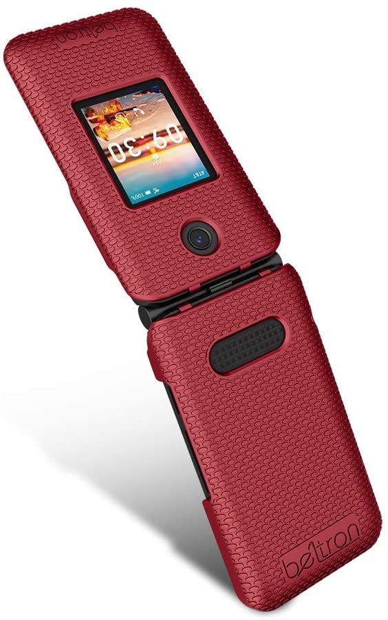 SNK MYFLIP (A405DL) Funda Con Clip Para Cinturón Para Alcatel Go Flip, Flip V, ATT Cingular FLIP2 Y T-Mobile 4044W, MYFLIP (A405DL) Flip Phone (V1-Negro - Foto 3