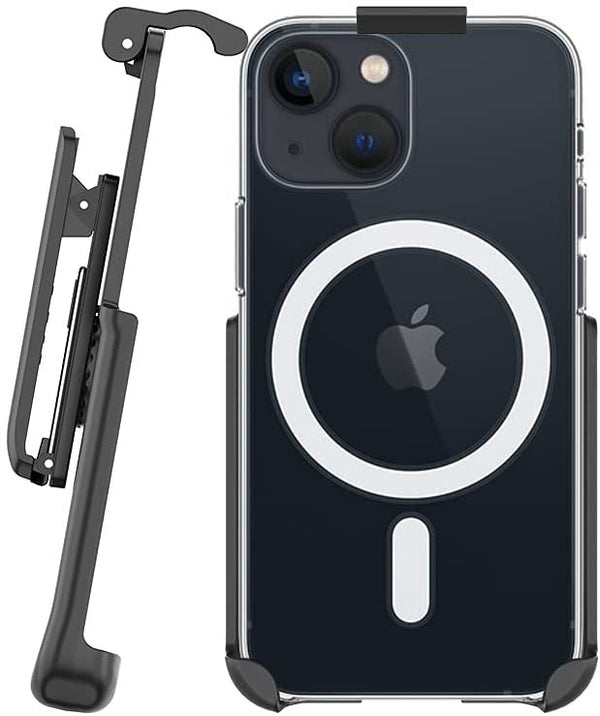 BELTRON Belt Clip Holster Compatible with Apple Clear Case for iPhone 13, iPhone 13 Pro with MagSafe - Features: Built in Kickstand (Holster Only, Case is NOT Included)