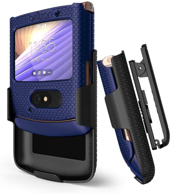 BELTRON Case with Clip for Motorola RAZR 5G AT&T / T-Mobile, Snap-On Protective Cover with Rotating Belt Holster Combo & Built in Kickstand for BELTRON Case with Clip for Motorola RAZR 5G AT&T / T-Mobile, Snap-On Protective Cover with Rotating Belt Holster Combo & Built in Kickstand for