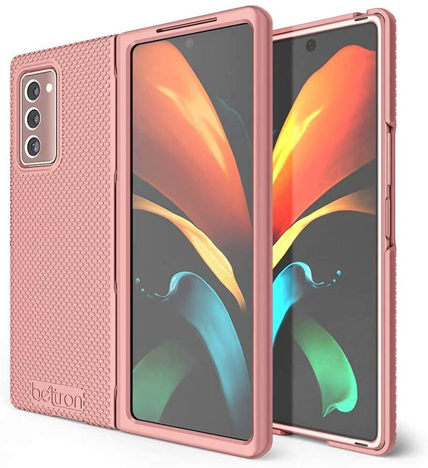 BELTRON Case with Clip for Galaxy Z Fold2 5G, Snap-On Protective Cover with Rotating Belt Holster Combo and Built in Kickstand for Samsung Galaxy Z Fold2 Phone (SM-F916)