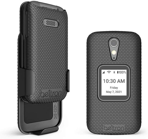 Case with Belt Clip for GreatCall Lively Flip, Protective Snap On Cover with Rotating Belt Clip Holster Holder Combo for GreatCall Lively Flip Phone (Model: 4053S)