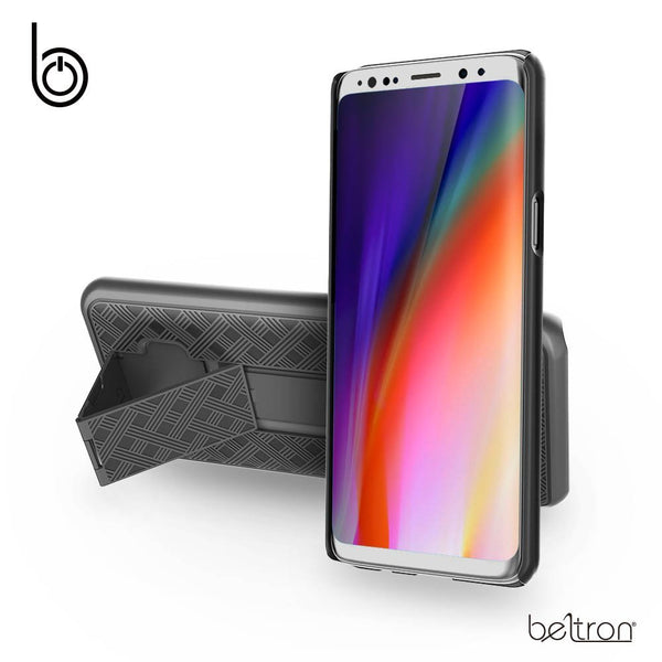 Galaxy S9 Plus Case, Belt Clip Holster with Kickstand, Super Slim Shell Combo Galaxy Case with Rotating Belt Clip (NOT S9)