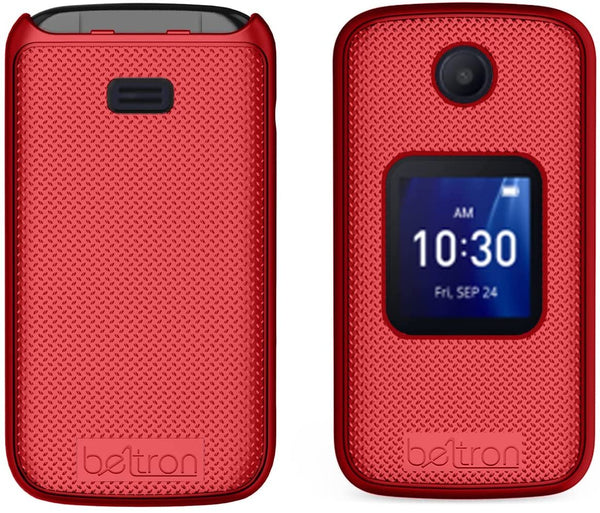 BELTRON Case with Belt Clip for Alcatel Go Flip 4 (T-Mobile, Metro PCS) / TCL Flip Pro Phone (Boost Mobile, US Cellular, Verizon) - Red