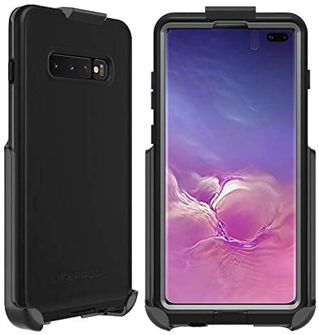 BELTRON Belt Clip Holster Compatible with LifeProof FRE Galaxy S10 Plus, S10+ (LifeProof FRE case is not Included) with Built-in Kickstand